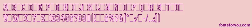 QuadrusLetPlain.1.0 Font – Purple Fonts on Pink Background