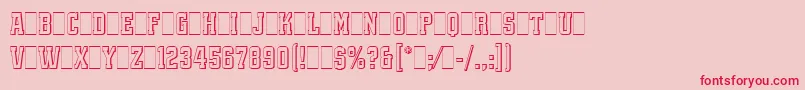 QuadrusLetPlain.1.0 Font – Red Fonts on Pink Background