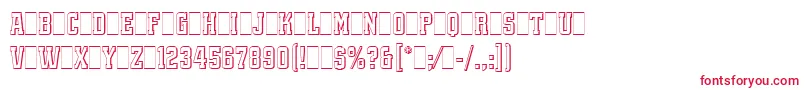 フォントQuadrusLetPlain.1.0 – 白い背景に赤い文字