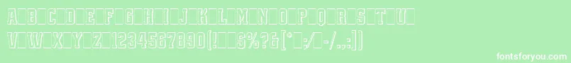 フォントQuadrusLetPlain.1.0 – 緑の背景に白い文字