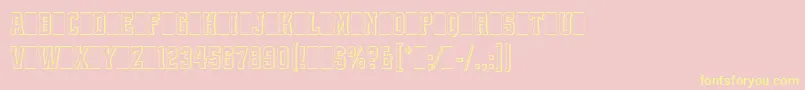 QuadrusLetPlain.1.0 Font – Yellow Fonts on Pink Background
