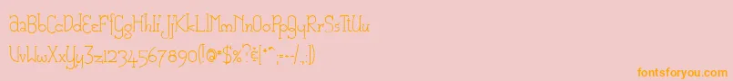 Cam Font – Orange Fonts on Pink Background