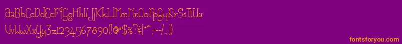 Cam Font – Orange Fonts on Purple Background