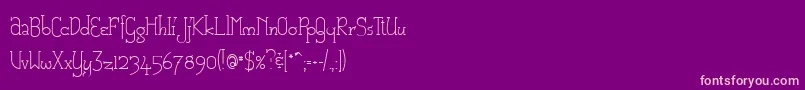 Cam Font – Pink Fonts on Purple Background