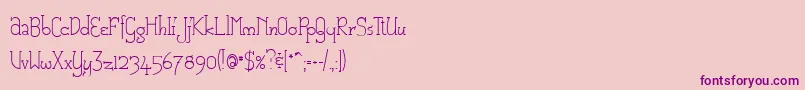 Cam Font – Purple Fonts on Pink Background