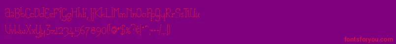 Cam Font – Red Fonts on Purple Background