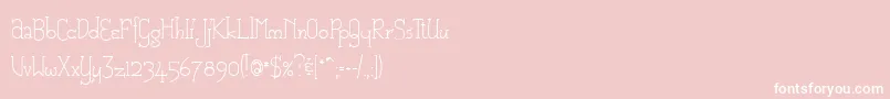 Cam Font – White Fonts on Pink Background