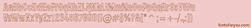 Weitere Informationen zur PfdieselOutline-Schriftart PfdieselOutline-Schriftart – Braune Schriften auf rosa Hintergrund