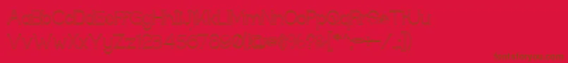 Techiogm-fontti – ruskeat fontit punaisella taustalla