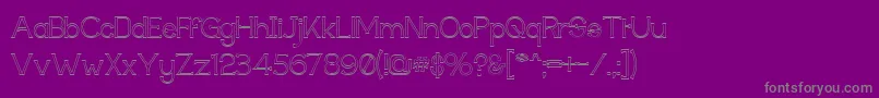 Lisätietoja Techiogm-fontista Techiogm-fontti – harmaat kirjasimet violetilla taustalla