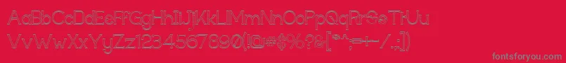 Techiogm Font – Gray Fonts on Red Background