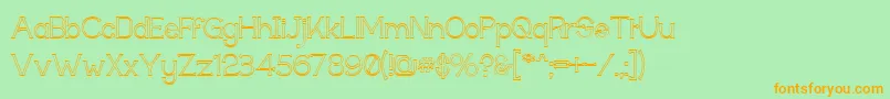 Techiogm Font – Orange Fonts on Green Background