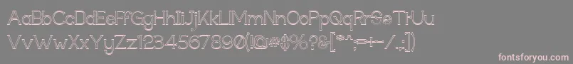 フォントTechiogm – 灰色の背景にピンクのフォント
