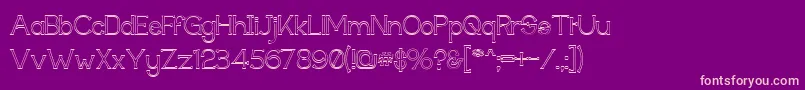 Czcionka Techiogm – różowe czcionki na fioletowym tle