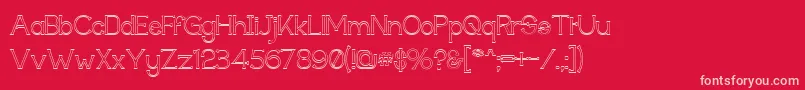 Шрифт Techiogm – розовые шрифты на красном фоне