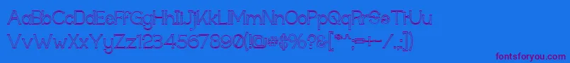 Techiogm Font – Purple Fonts on Blue Background