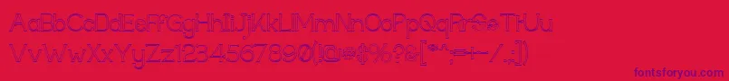 Czcionka Techiogm – fioletowe czcionki na czerwonym tle