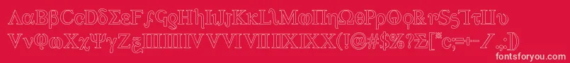 Achilles3out Font – Pink Fonts on Red Background