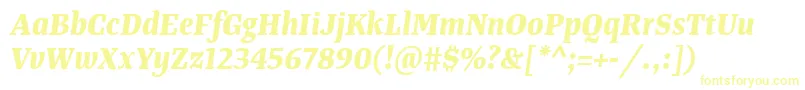 TangerserifnarrowBolditalic Font – Yellow Fonts
