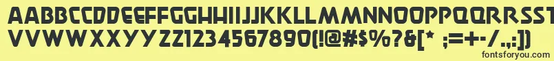 Burgerdoodlenf Font – Black Fonts on Yellow Background