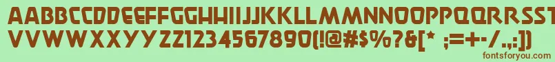 Burgerdoodlenf Font – Brown Fonts on Green Background