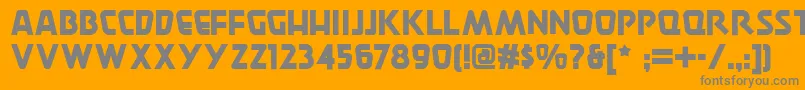 Burgerdoodlenf Font – Gray Fonts on Orange Background