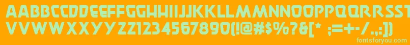 Burgerdoodlenf Font – Green Fonts on Orange Background