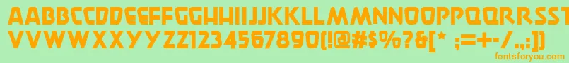 Burgerdoodlenf Font – Orange Fonts on Green Background