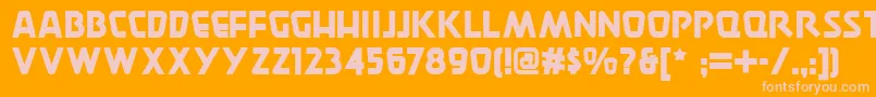 Burgerdoodlenf Font – Pink Fonts on Orange Background