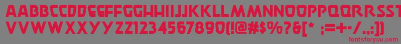 Burgerdoodlenf Font – Red Fonts on Gray Background