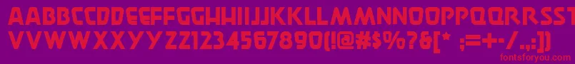 Burgerdoodlenf Font – Red Fonts on Purple Background