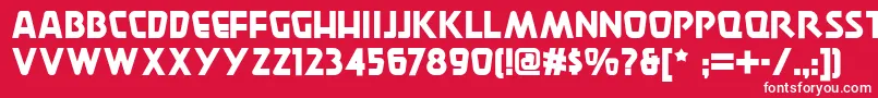 Burgerdoodlenf Font – White Fonts on Red Background