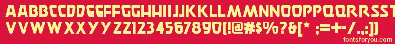 Burgerdoodlenf Font – Yellow Fonts on Red Background