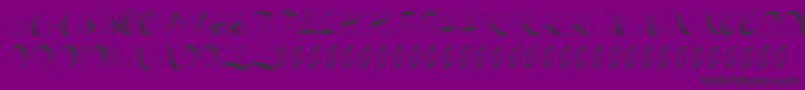 Constanzeinitials-fontti – mustat fontit violetilla taustalla