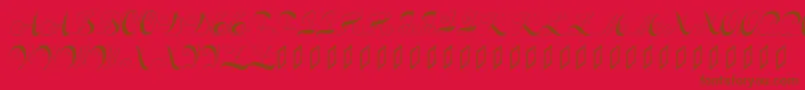 Constanzeinitials-fontti – ruskeat fontit punaisella taustalla