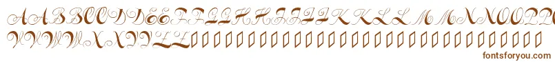 フォントConstanzeinitials – 白い背景に茶色のフォント