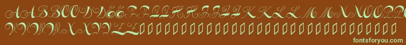 Шрифт Constanzeinitials – зелёные шрифты на коричневом фоне