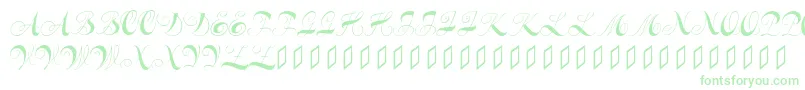 Czcionka Constanzeinitials – zielone czcionki na białym tle