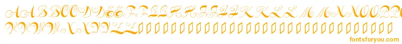 Constanzeinitials Font – Orange Fonts on White Background