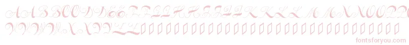 Constanzeinitials-fontti – vaaleanpunaiset fontit valkoisella taustalla