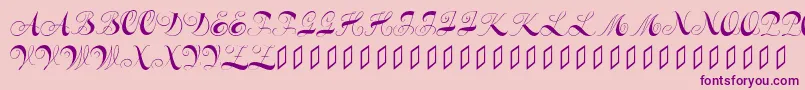 Constanzeinitials Font – Purple Fonts on Pink Background