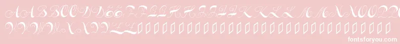 Constanzeinitials Font – White Fonts on Pink Background