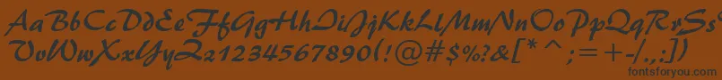 Weitere Informationen zur Brush445Bt-Schriftart Brush445Bt-Schriftart – Schwarze Schriften auf braunem Hintergrund