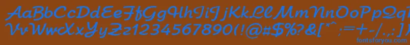 フォントUkArbatBold – 茶色の背景に青い文字