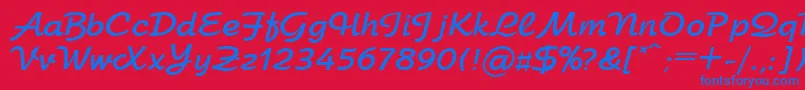 UkArbatBold Font – Blue Fonts on Red Background