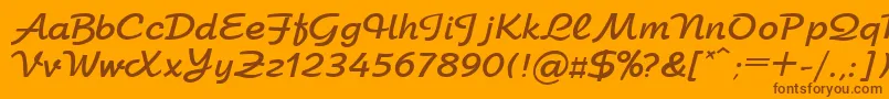 UkArbatBold Font – Brown Fonts on Orange Background