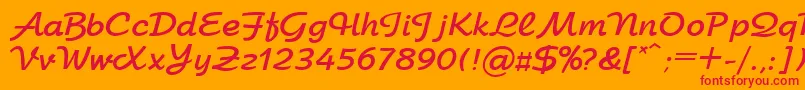 UkArbatBold Font – Red Fonts on Orange Background