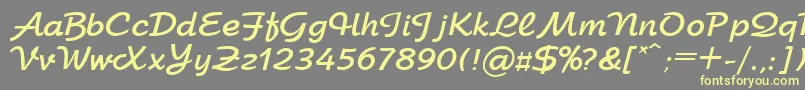 UkArbatBold Font – Yellow Fonts on Gray Background