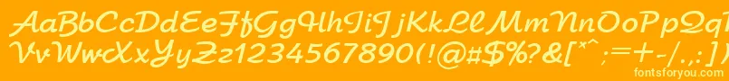 フォントUkArbatBold – オレンジの背景に黄色の文字