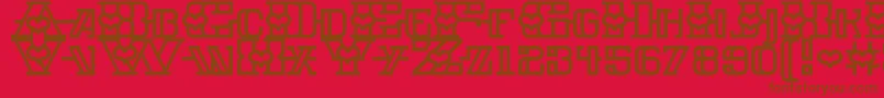 IronAmore Font – Brown Fonts on Red Background